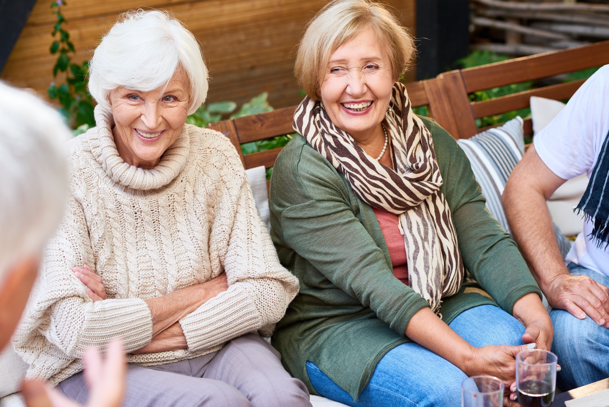 friendly senior women smiling